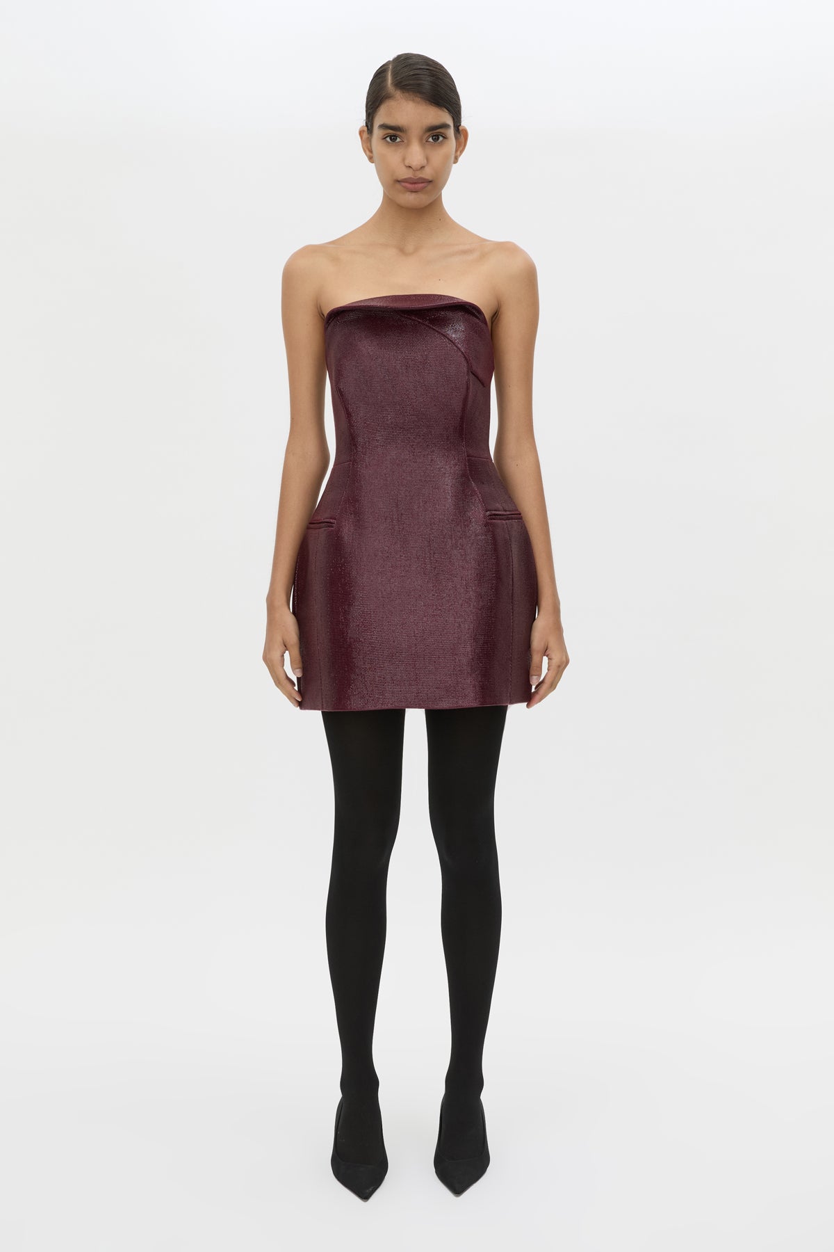 camilla strapless mini dress Dress The Population Camilla Sequin-Embellished Strapless Minidress