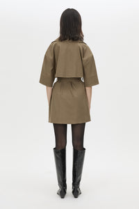 Sander Dress - CAMILLA AND MARC Sander mini short-sleeve trench dress in sable marle
