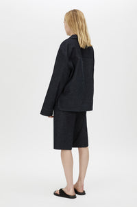 Scope Denim Pullover - CAMILLA AND MARC Scope quarter button down pullover in ink
