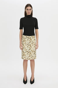 Front view CAMILLA AND MARC Sentra Midi Skirt in Sentra print with knee-length pencil‑skirt design.