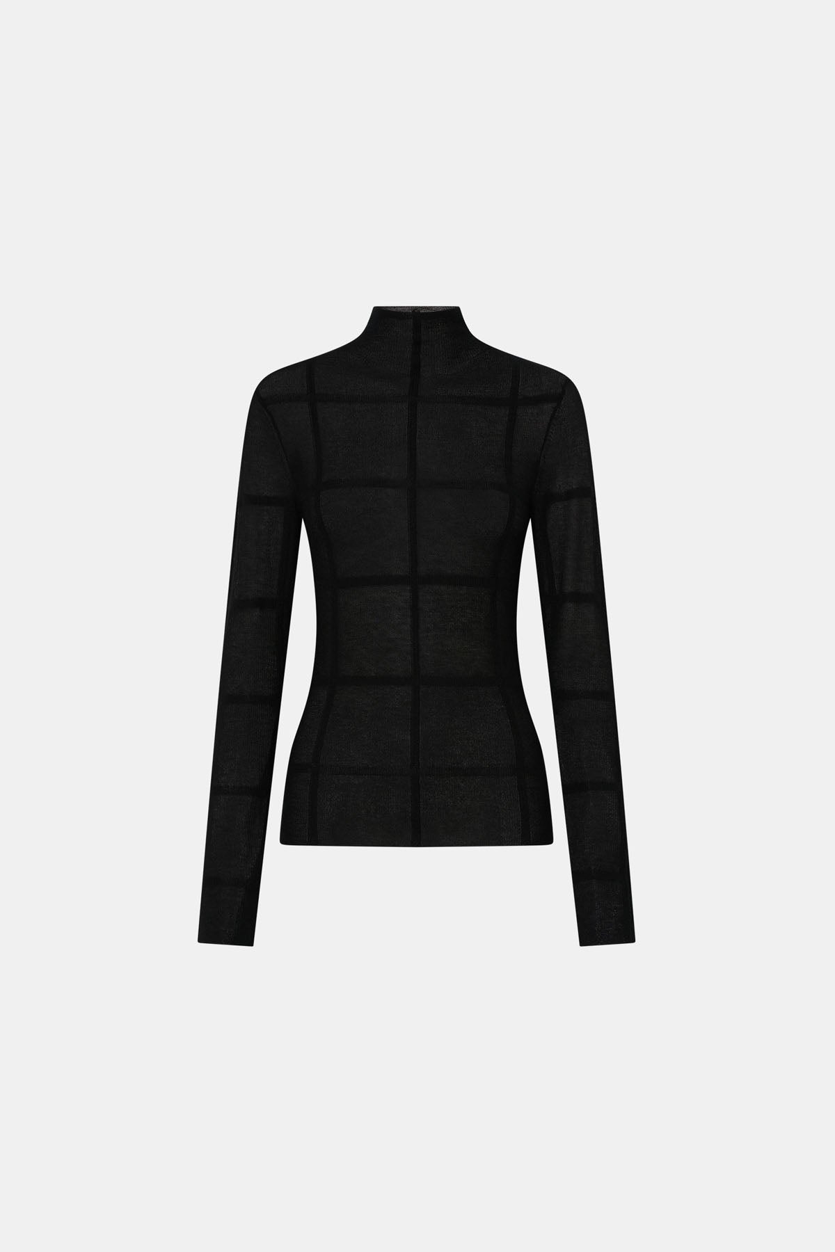 andmary Mary turtle knit tops black Siloh Turtleneck Knit Top in