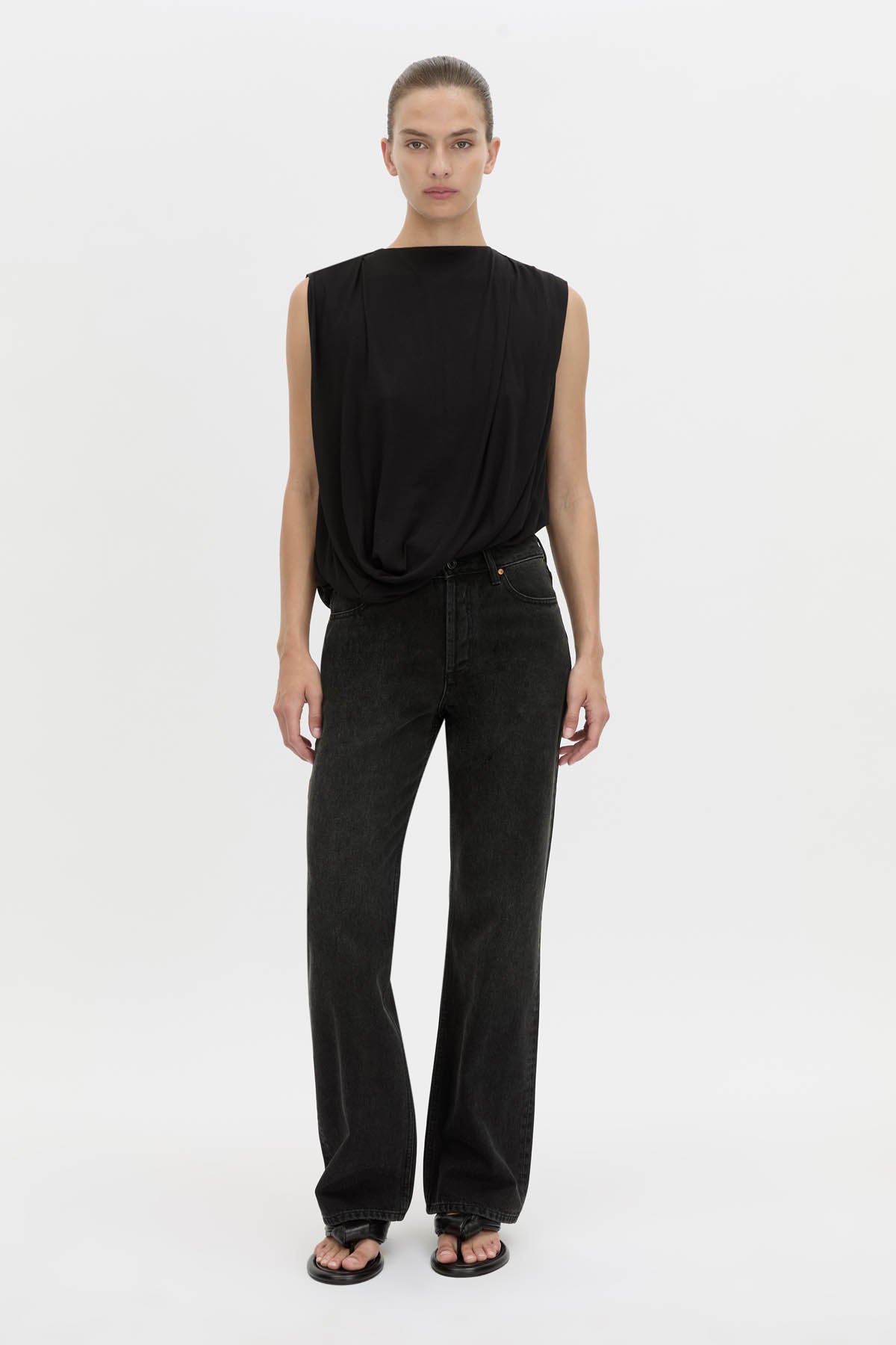 Siona Sleeveless Drape Top