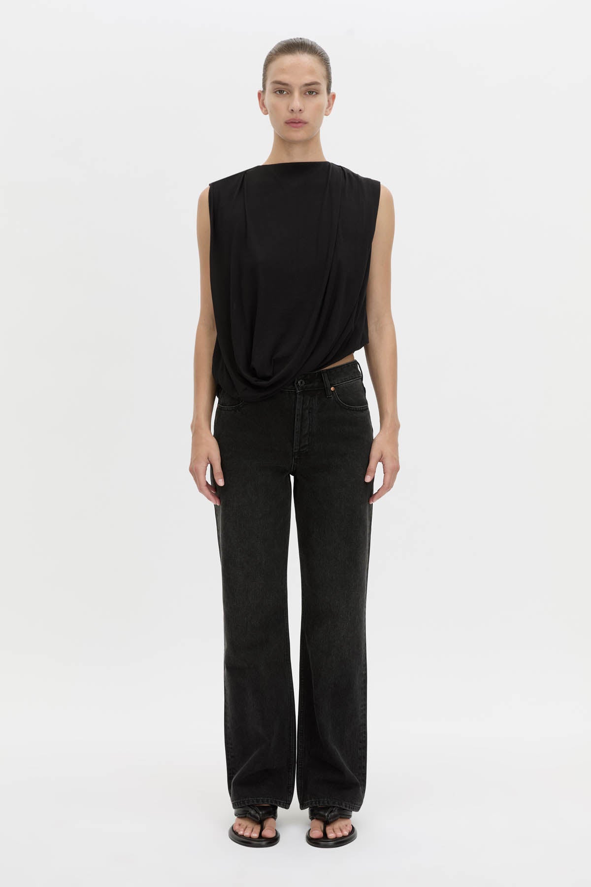 Siona Sleeveless Drape Top