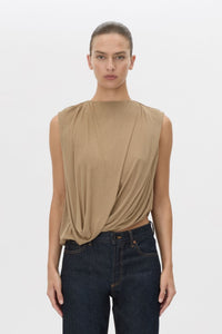 Siona Sleeveless Drape Top