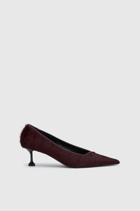 Siri Pony Pump - CAMILLA AND MARC Siri signature asymmetric low cut pointed pump in Italian cow leather