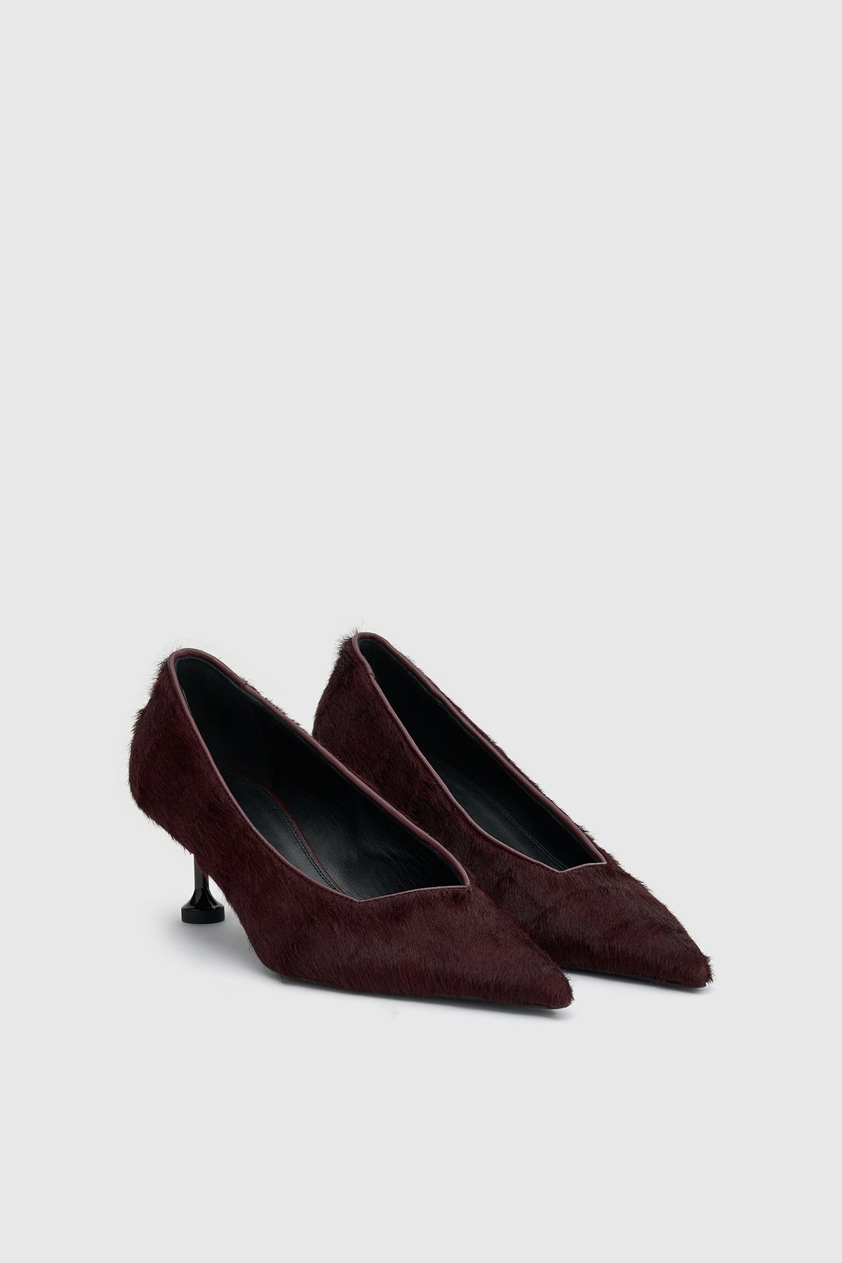 Siri Pony Pump - CAMILLA AND MARC Siri signature asymmetric low cut pointed pump in Italian cow leather