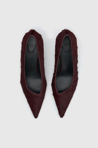 Siri Pony Pump - CAMILLA AND MARC Siri signature asymmetric low cut pointed pump in Italian cow leather