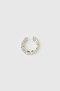Top view CAMILLA AND MARC Sloane Ear Cuff in Silver rhodium plating.