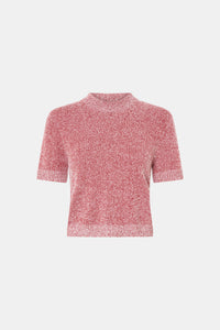 Ghost view CAMILLA AND MARC Soleo Textured Knit T‑Shirt in watermelon.