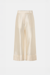 Ghost view CAMILLA AND MARC Sona Crop Pant in cream with wide‑leg culotte design.