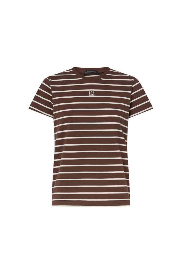 Camilla Long Sleeve Stripe Tee in Winter Green /White Camilla Long Sleeve Stripe Tee in Winter Green /White