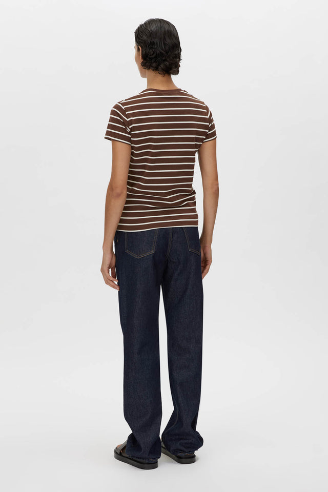 Camilla Long Sleeve Stripe Tee in Winter Green /White Camilla Long Sleeve Stripe Tee in Winter Green /White