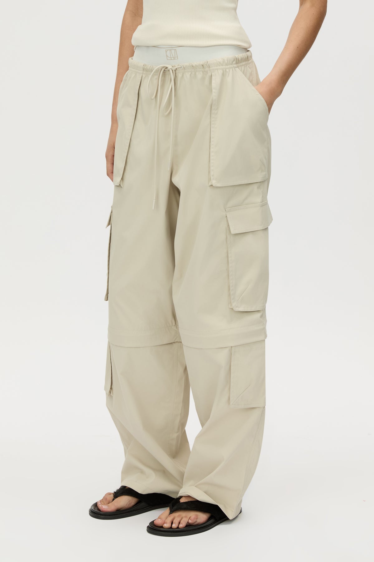 Glitter Cargo Pants anuke 【size36】beige Khaki Cargo Pant - Just