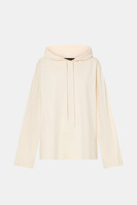 Ghost view CAMILLA AND MARC Studio Hoodie in White with relaxed long‑sleeve design and hooded silhouette.  