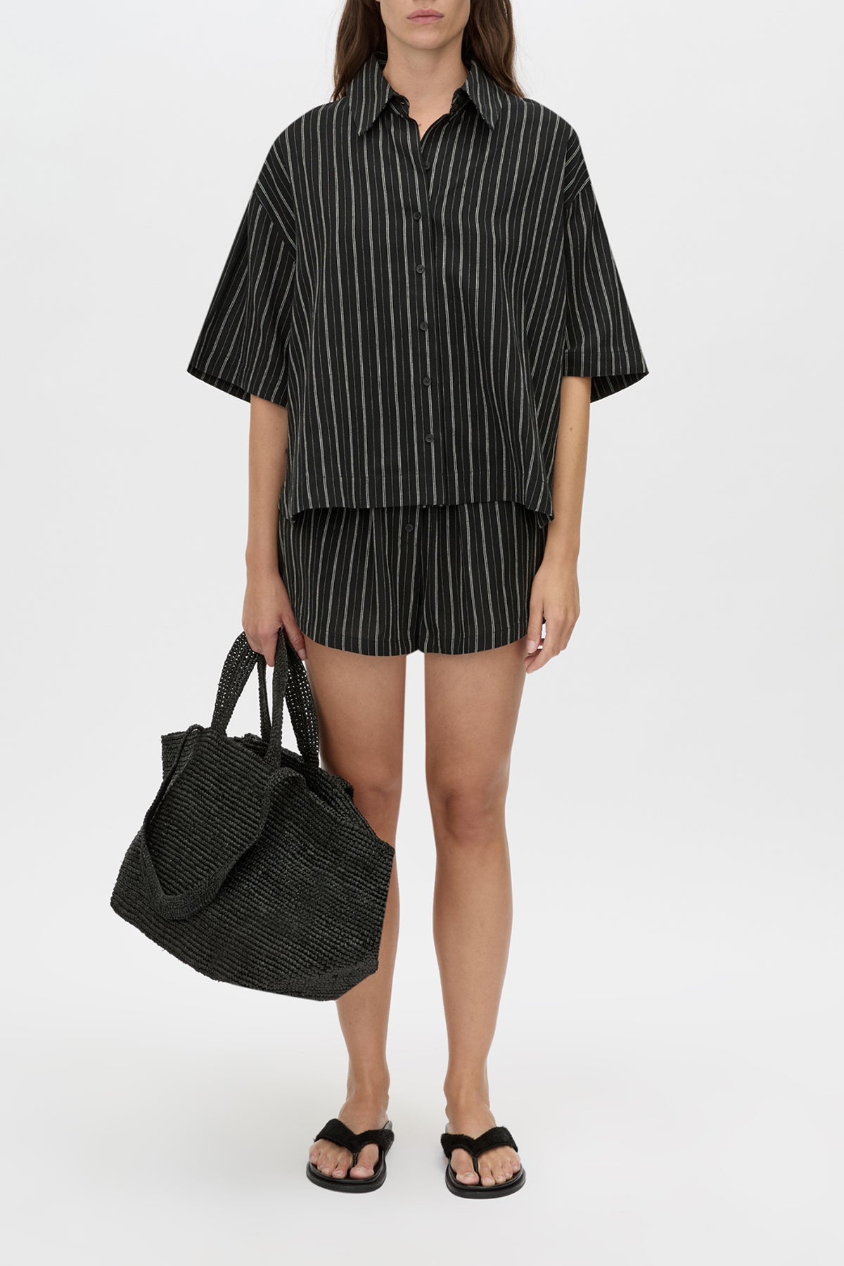 Takashi Shirt - CAMILLA AND MARC Takashi pinstripe cocoon cotton shirt