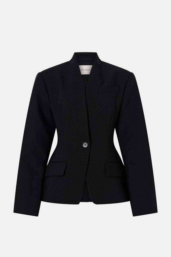 Tala Fitted Collarless Blazer