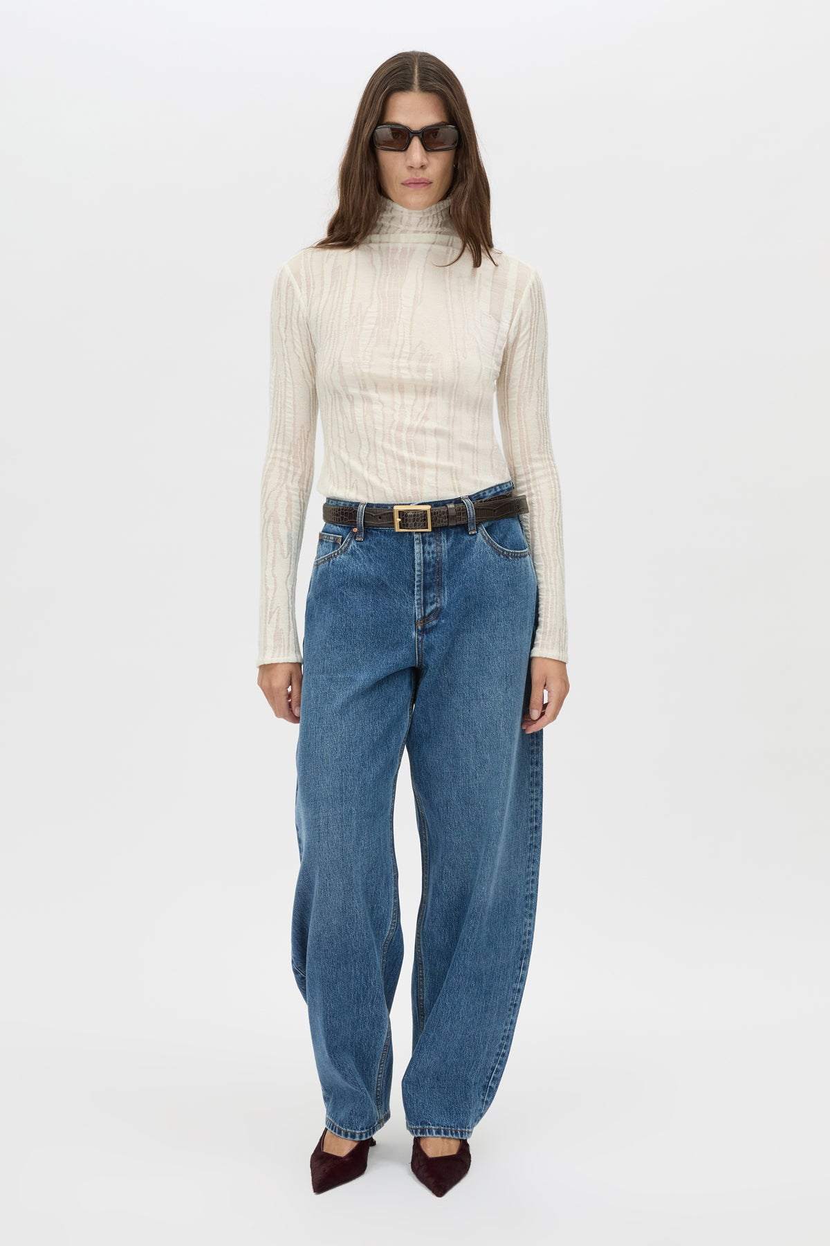 Tatum Denim Jean - CAMILLA AND MARC Tatum barrel leg low-rise denim jean in classic blue
