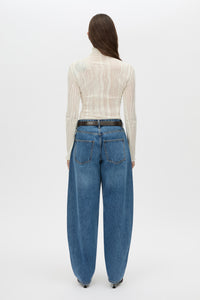 Tatum Denim Jean - CAMILLA AND MARC Tatum barrel leg low-rise denim jean in classic blue