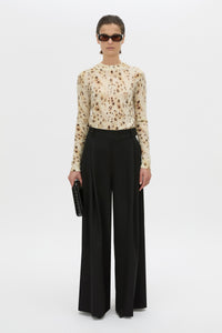 Teneva Printed Knit Sweater