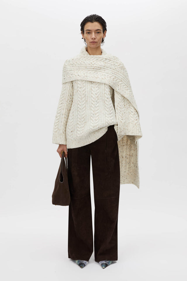 マフラー・ストール camilla and marc Ivory wool blend Ash scarf マフラー・ストール CAMILLA AND MARC Ivory Wool Blend Ash