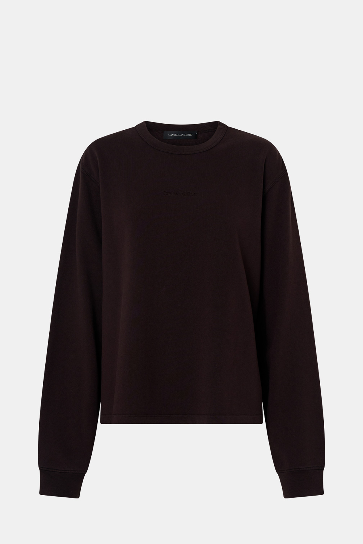 Ghost view CAMILLA AND MARC Thome Emb Relaxed Track Top in garment-dyed hickory.
