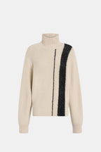 Tusk Stripe Detail Knit Turtleneck