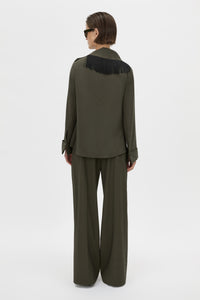 Una Drape Collar Shirt