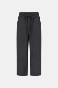 Ghost view CAMILLA AND MARC Vector Crop Pant in Charcoal Grey with soft suiting fabrication.