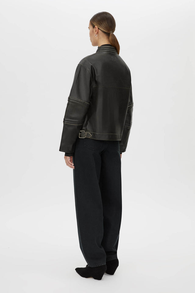 【関税込み】CAMILLA AND MARC レザー ジャケット Vertex Leather Jacket in Black CAMILLA AND MARC® C&M