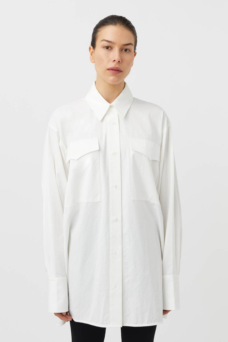 Vesta Oversized Shirt in White - C&M |CAMILLA AND MARC® Official