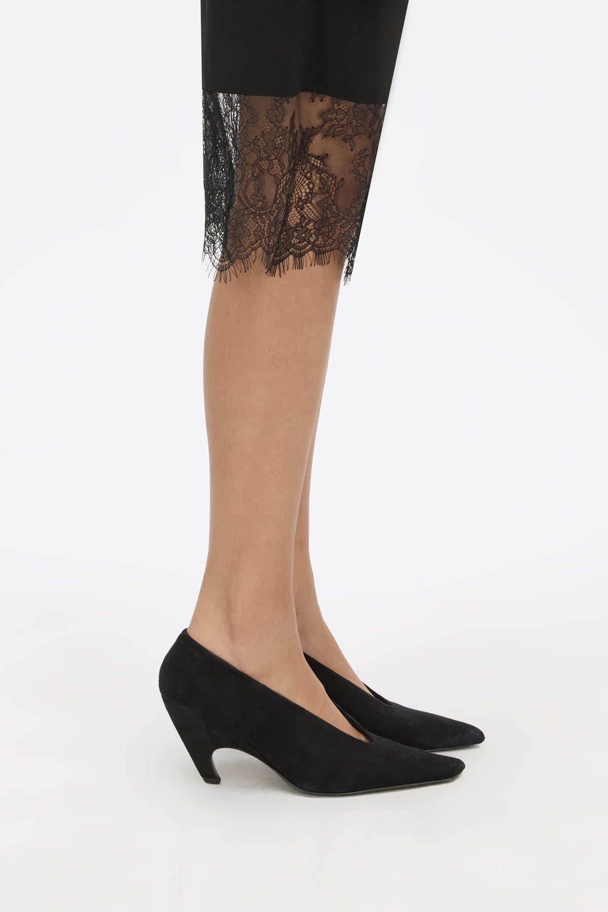 靴 clane pointed wave pumps 37 Wave Pump Heels Black Suede - CAMILLA AND MARC® C&M