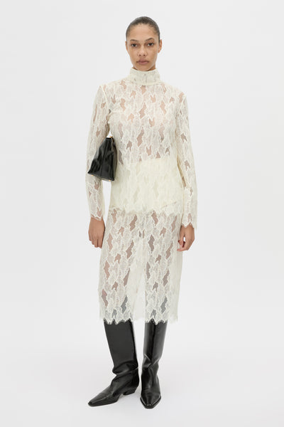 Zemira Long Sleeve Lace Top in Cream - CAMILLA AND MARC® C&M