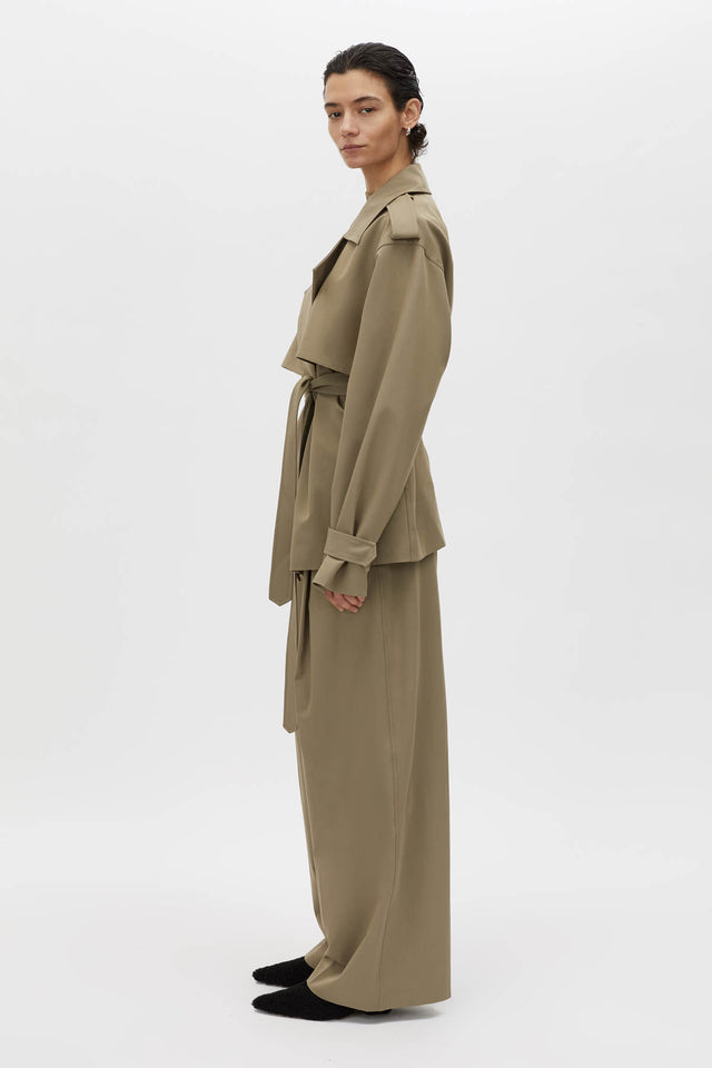 Zeno Funnel Neck Jacket in Khaki CAMILLA AND MARC® C&M