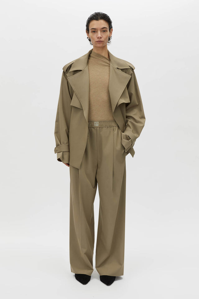 Zeno Funnel Neck Jacket in Khaki CAMILLA AND MARC® C&M
