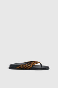 Zita Leopard Pony Sandal