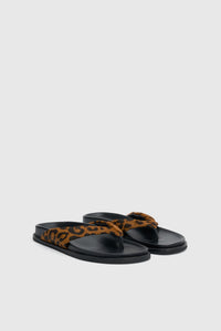 Zita Leopard Pony Sandal