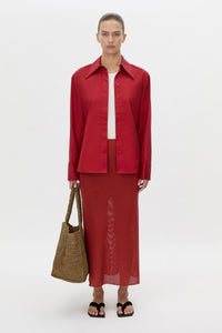 Viele Textured Bias Skirt