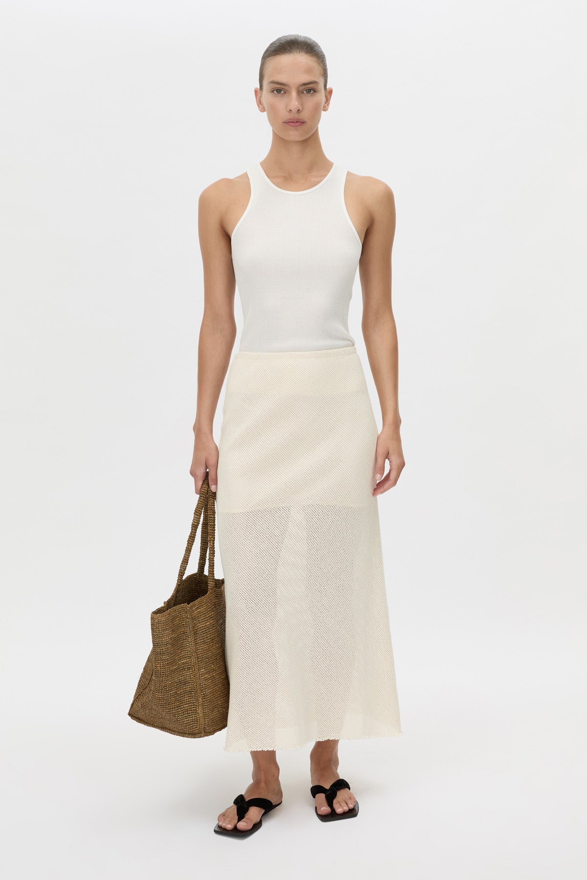 Viele Textured Bias Skirt