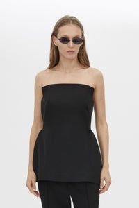 Cropped view CAMILLA AND MARC Cassie Bodice Top in Black with a tailored strapless silhouette.