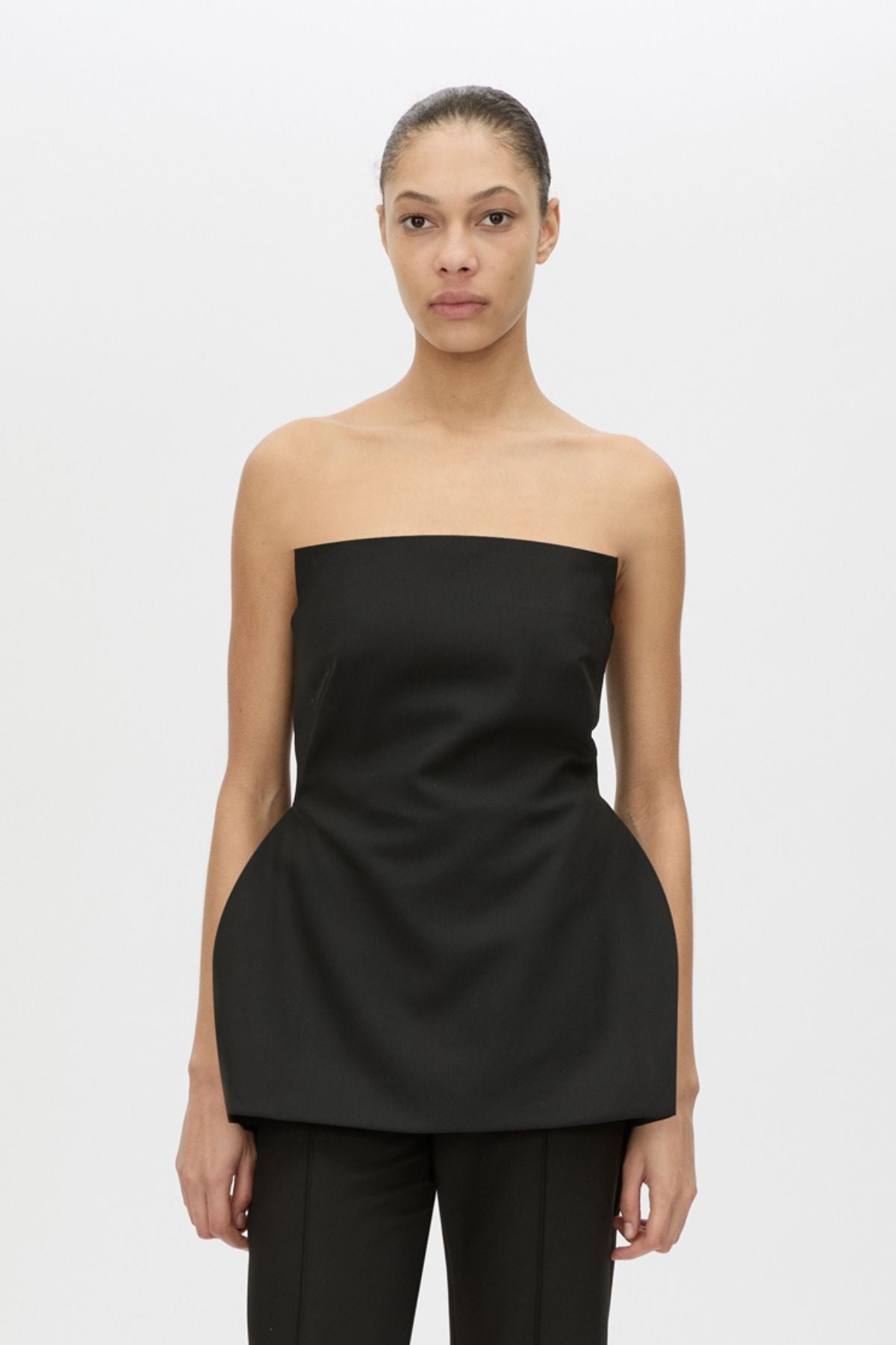 Cassie Bodice Top - CAMILLA AND MARC Cassie tailored black strapless bodice top with internal bodice
