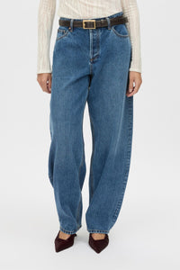 Tatum Denim Jean - CAMILLA AND MARC Tatum barrel leg low-rise denim jean in classic blue