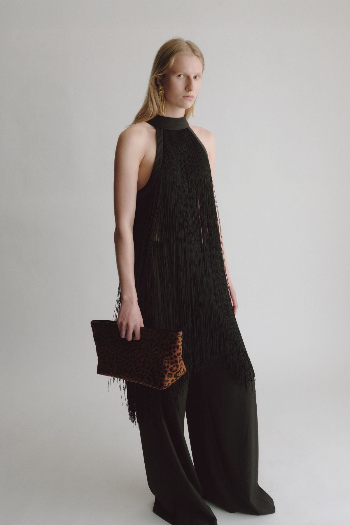 Poppy Leopard Clutch