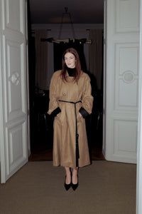 Ember Trench Coat - CAMILLA AND MARC Ember camel oversized trench coat with contrast undercollar and sleeve detailing