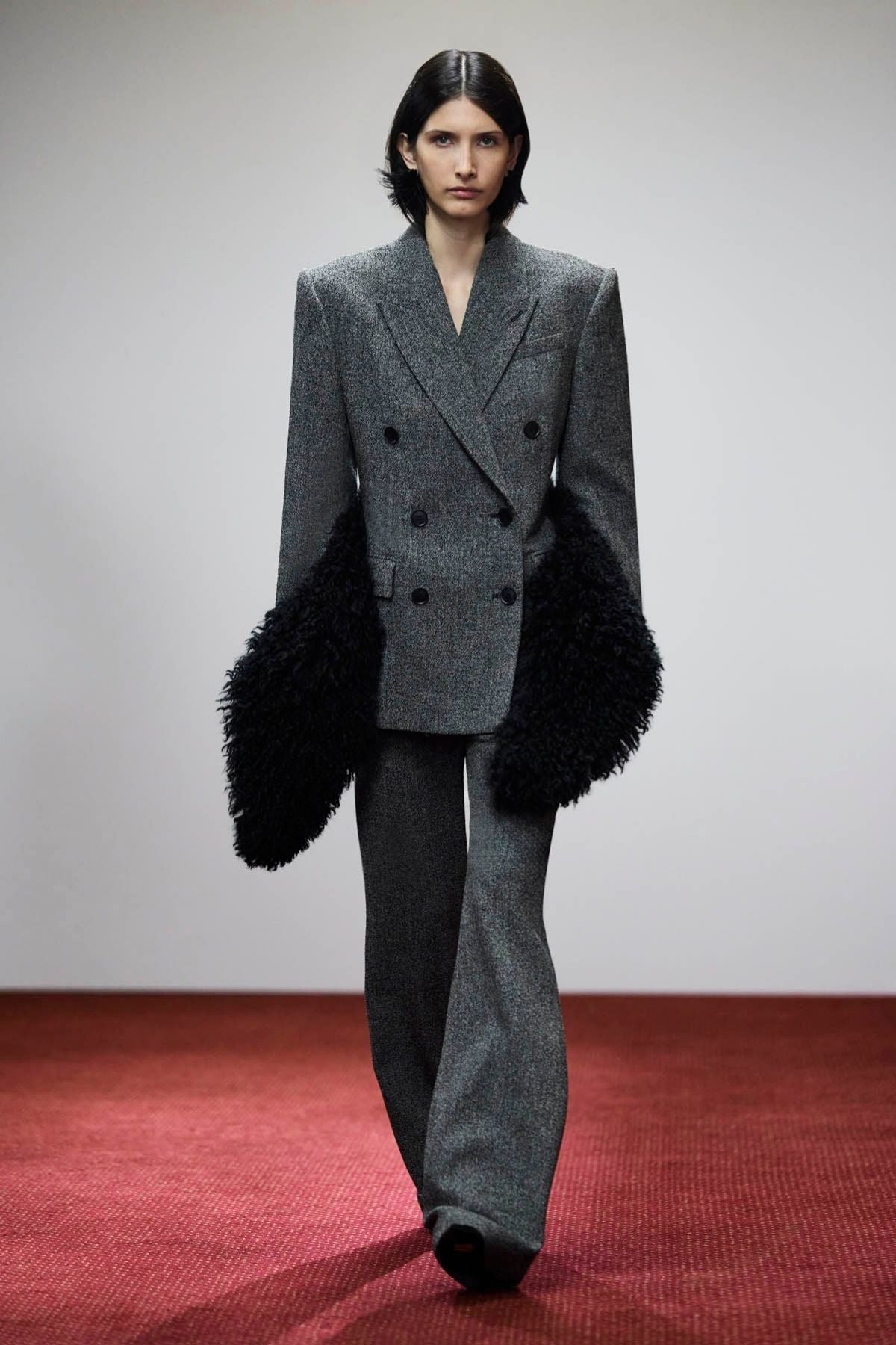 Runway view CAMILLA AND MARC Cinder Blazer and Cinder Pant.