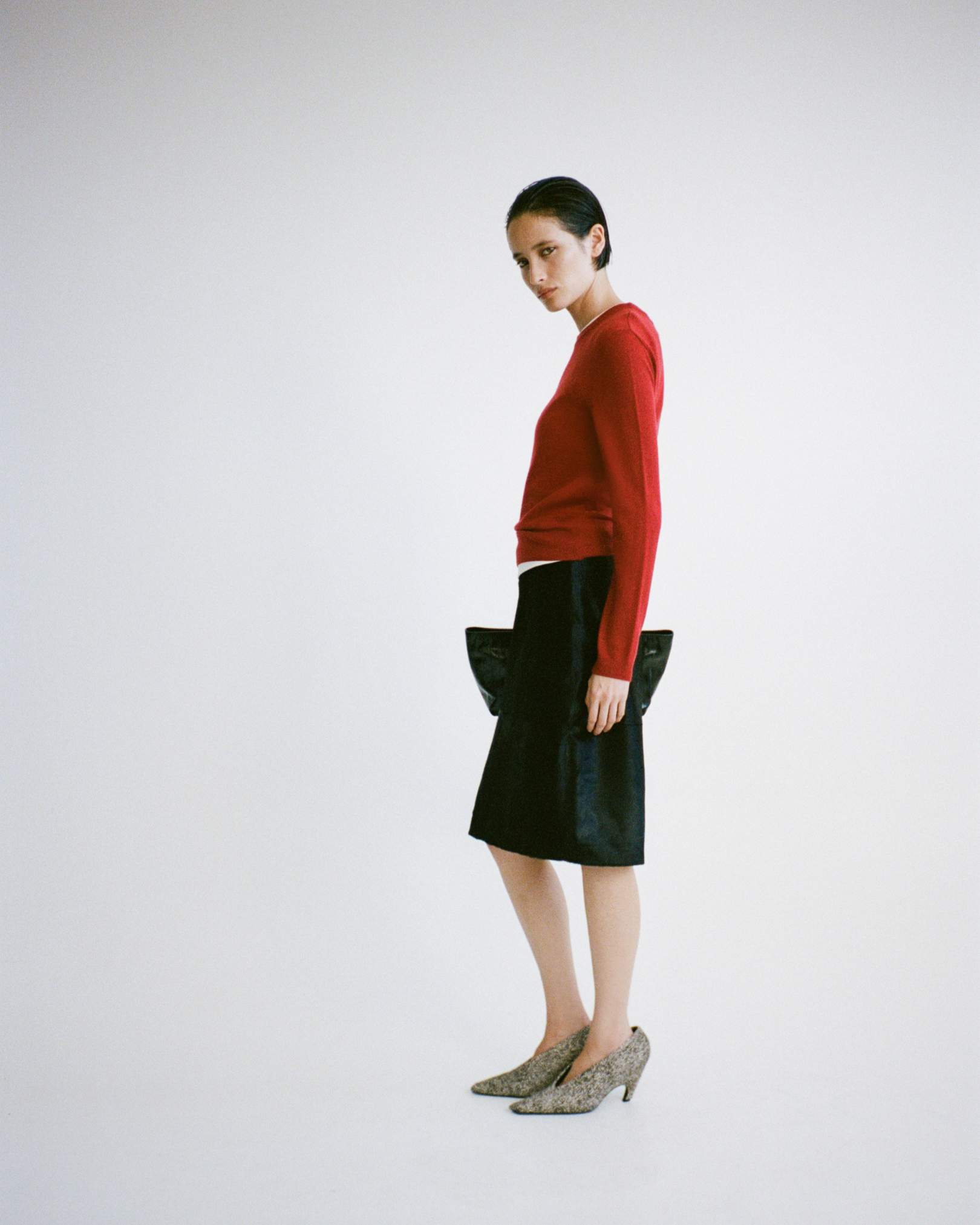 CAMILLA AND MARC PF26 - Esme Knit Sweater in Cherry Red side view