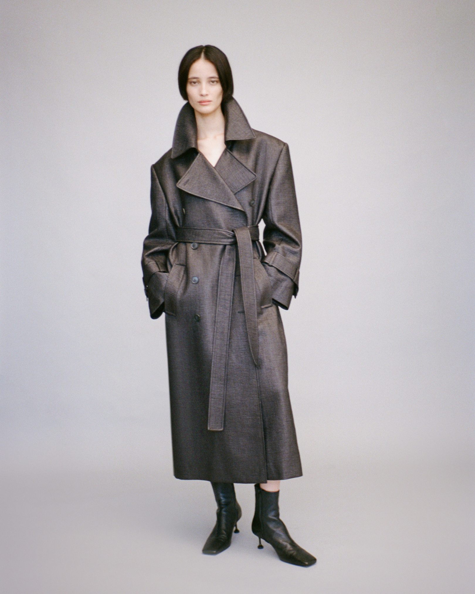 CAMILLA AND MARC PF26 - Alpine textured Coat in black