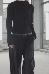Runway video CAMILLA AND MARC Eon Long Sleeve Top in Black styled with the Zaman Wide Leg Pant.