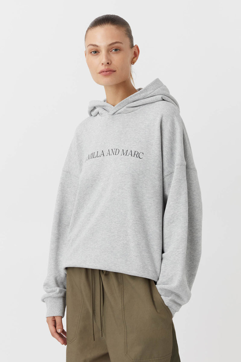 Asher Logo Hoodie in Grey - CAMILLA AND MARC® Official C&M